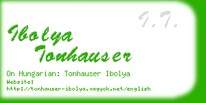 ibolya tonhauser business card